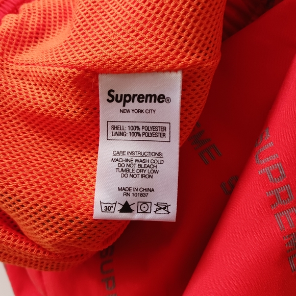 SUPREME REFLECTIVE text track pants size XL orange - Picture 7 of 16
